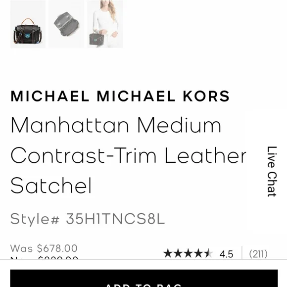 Michael Kors designer cross body bag, leather. - Picture 4 of 6
